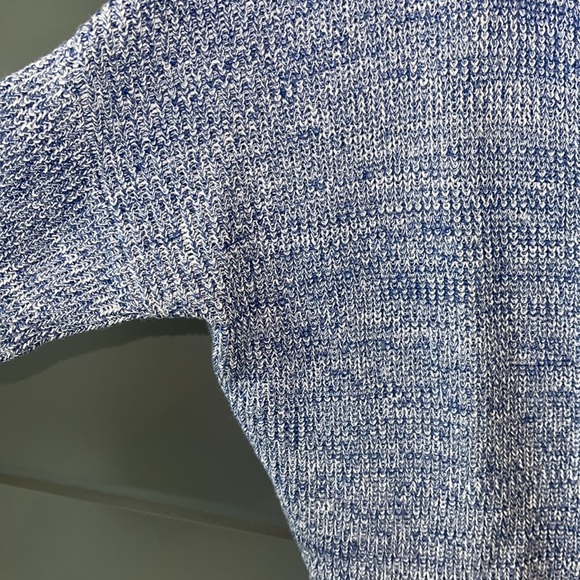 Express Blue Knit V Neck Sweater - Picture 2 of 4